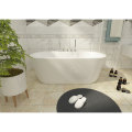 White Color Classic Oval Freestanding Soaking  Acrylic Bathroom Tub